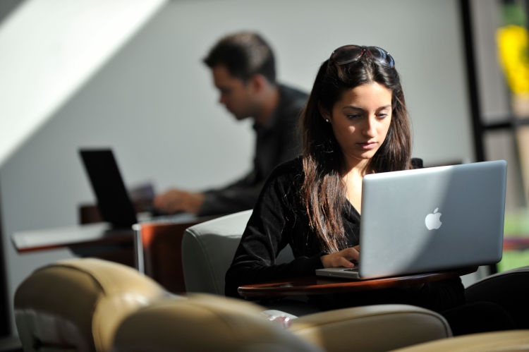 Accelerated Adult student on laptop